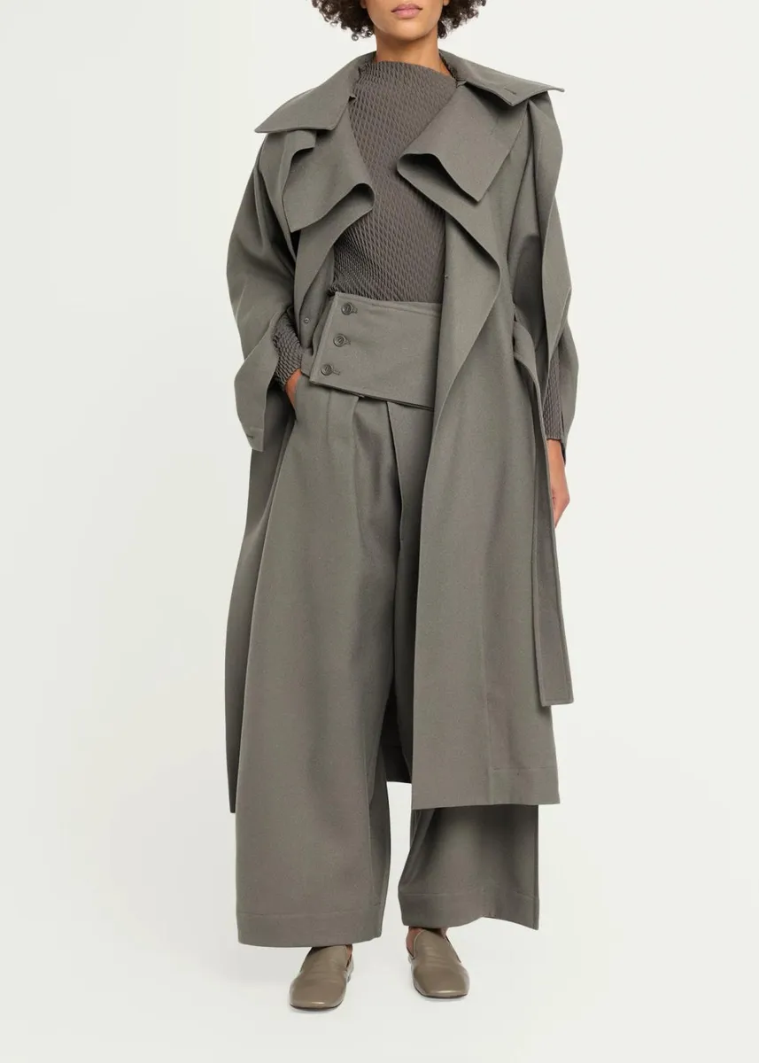 Issey Miyake Calligraph Sculptural Pleated Wide-Leg Trousers | Thumbnail 2