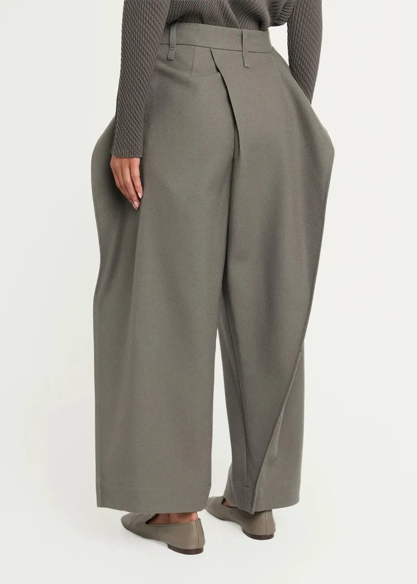 Issey Miyake Calligraph Sculptural Pleated Wide-Leg Trousers | Thumbnail 3