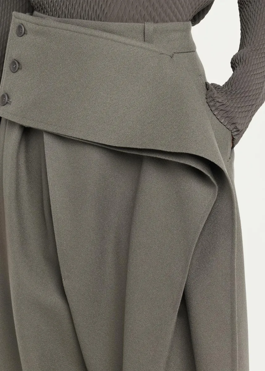Issey Miyake Calligraph Sculptural Pleated Wide-Leg Trousers | Thumbnail 5