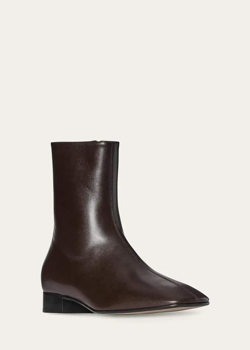 The Row Cindy Leather Ankle Boots | Thumbnail 2 The Row Cindy Leather Ankle Boots | Thumbnail 2