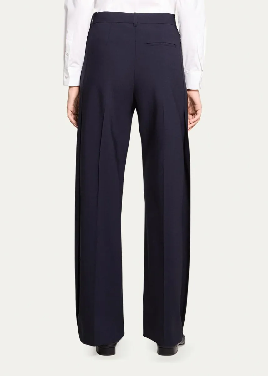 Theory Pleated Stretch Wool Wide-Leg Trousers | Thumbnail 3 Theory Pleated Stretch Wool Wide-Leg Trousers | Thumbnail 3