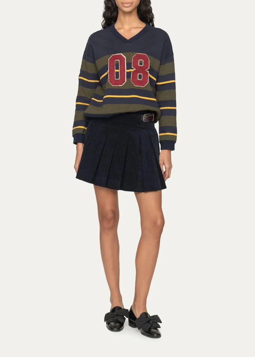 Sea Mina Striped Varsity Sweater | Thumbnail 2 Sea Mina Striped Varsity Sweater | Thumbnail 2