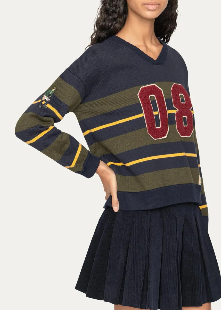 Sea Mina Striped Varsity Sweater | Thumbnail 5 Sea Mina Striped Varsity Sweater | Thumbnail 5