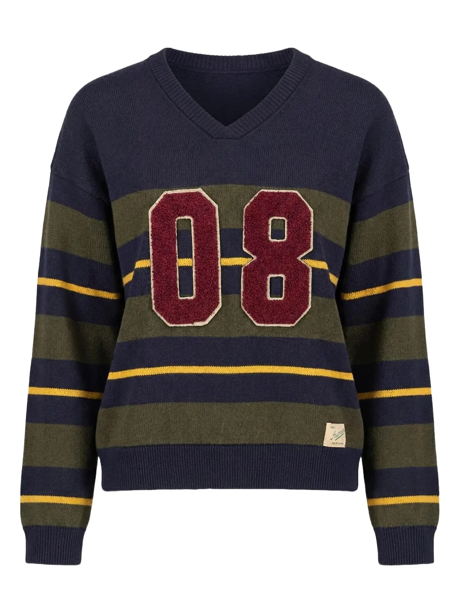 Mina Striped Varsity Sweater