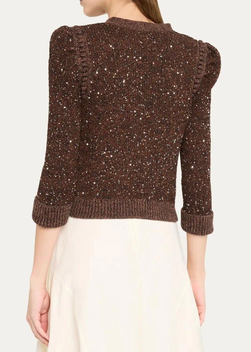 L'Agence Thistle Sequined Knit Cardigan | Thumbnail 3 L'Agence Thistle Sequined Knit Cardigan | Thumbnail 3