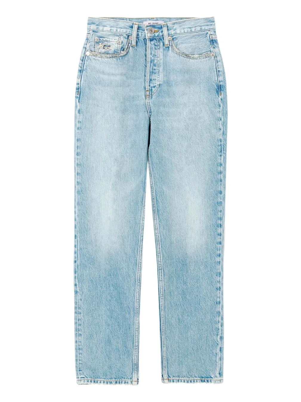 RE/DONE Pipe Straight-Leg Ankle Jeans