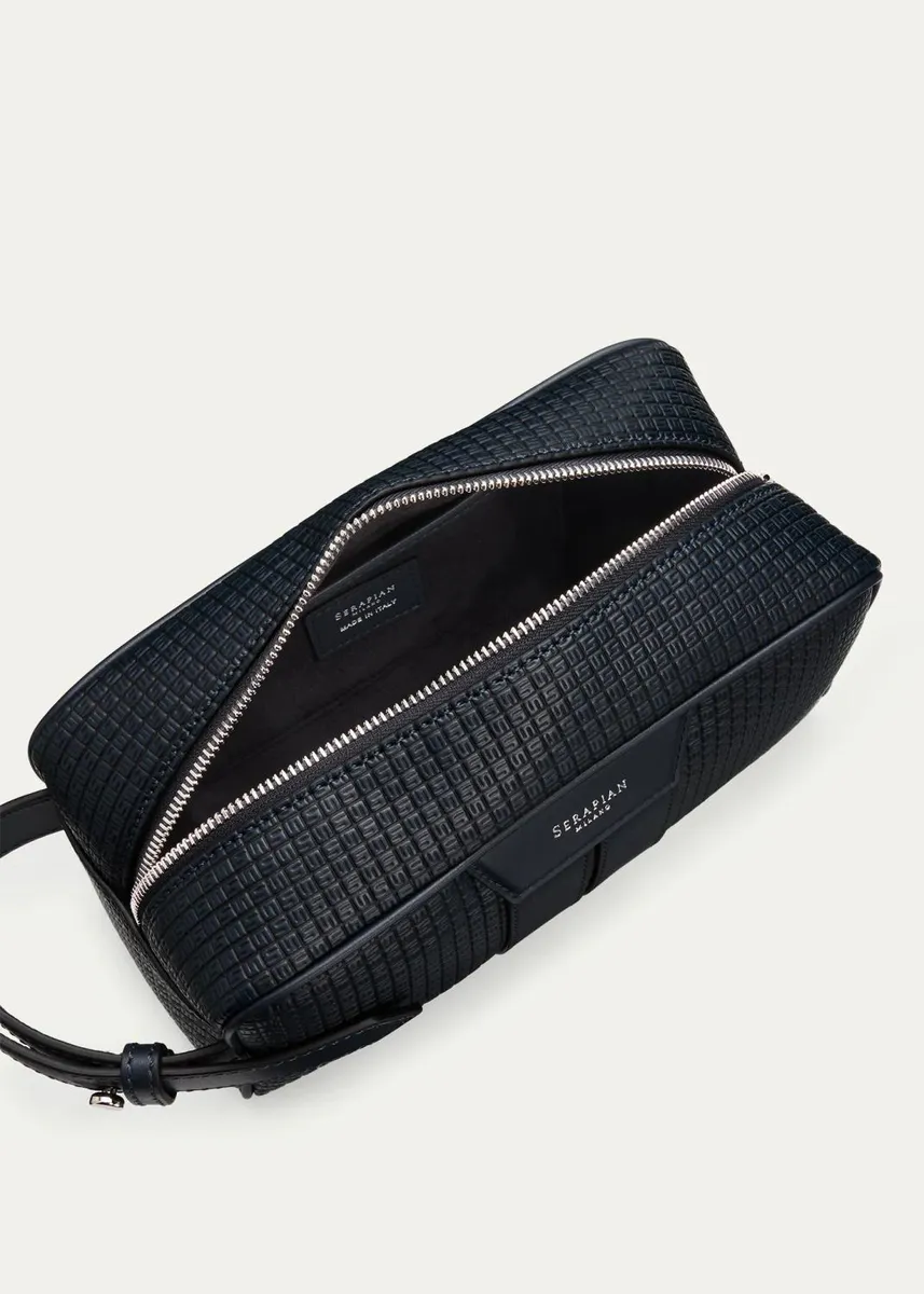 Serapian Men's Stepan Leather Toiletry Bag | Thumbnail 4 Serapian Men's Stepan Leather Toiletry Bag | Thumbnail 4