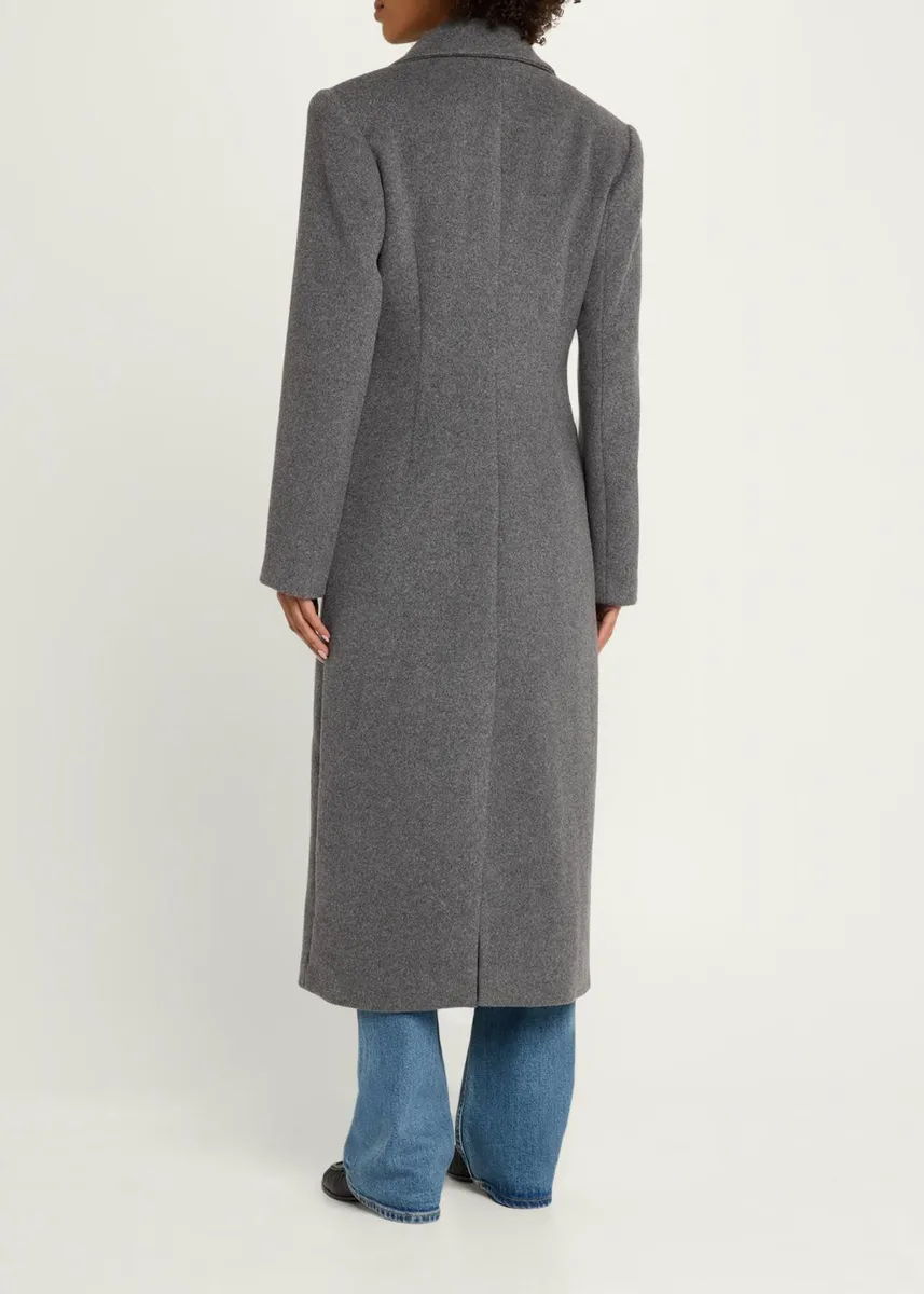 Toccin Boston Sculpted Peak-Lapel Wool Coat | Thumbnail 3