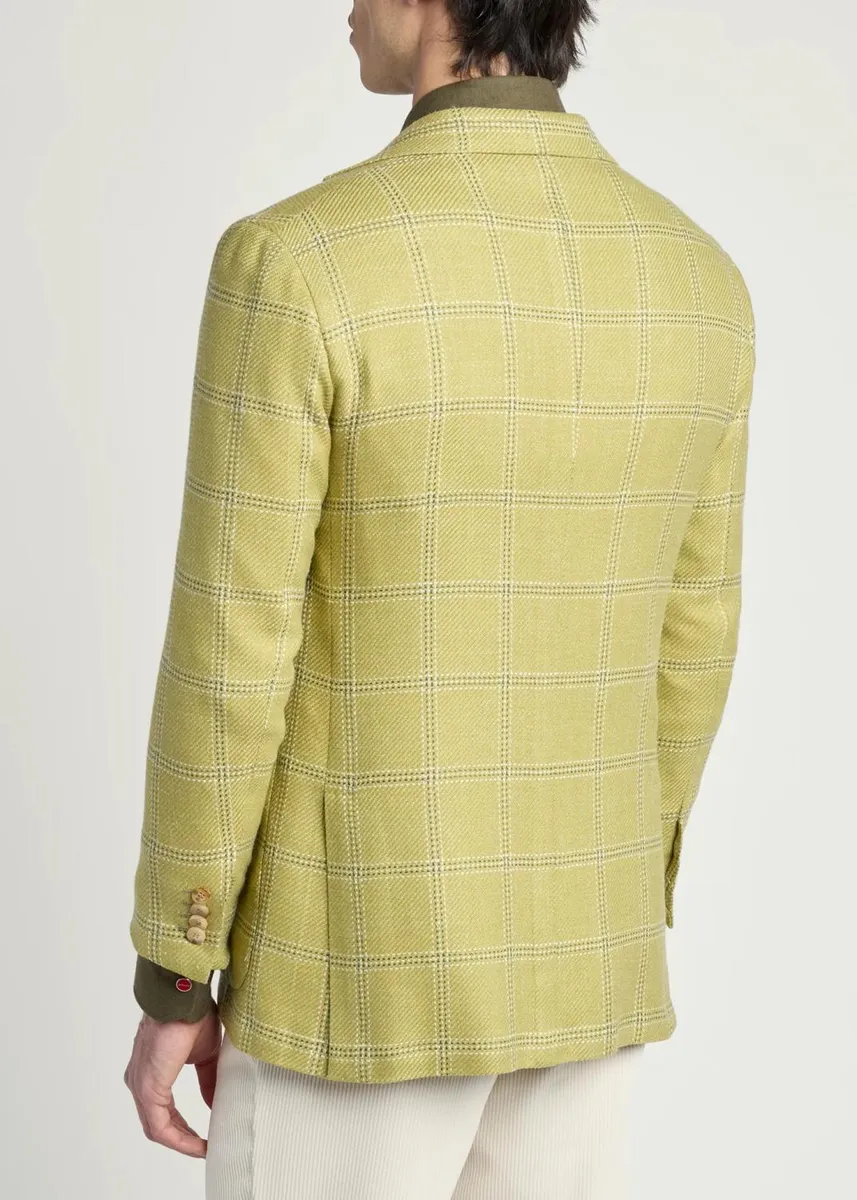 Kiton Men's Grid Check Single-Breasted Sport Coat | Thumbnail 3