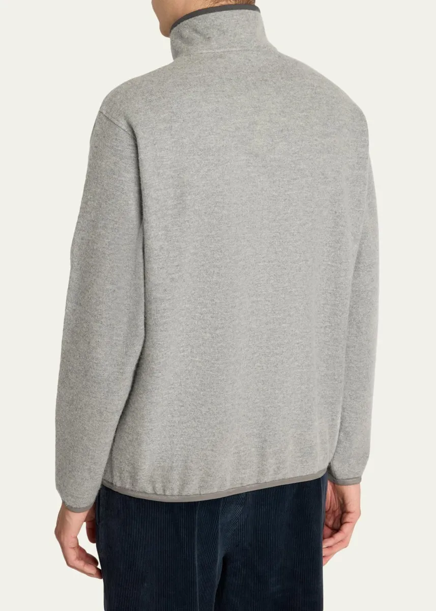 The Row Men's Maury Cashmere Quarter-Snap Sweater | Thumbnail 3