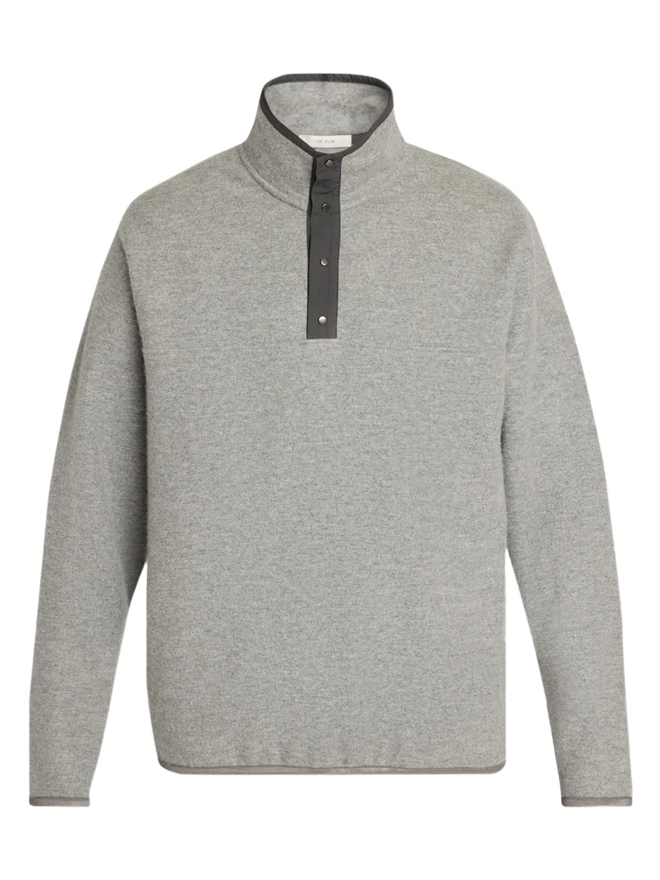 The Row Men's Maury Cashmere Quarter-Snap Sweater