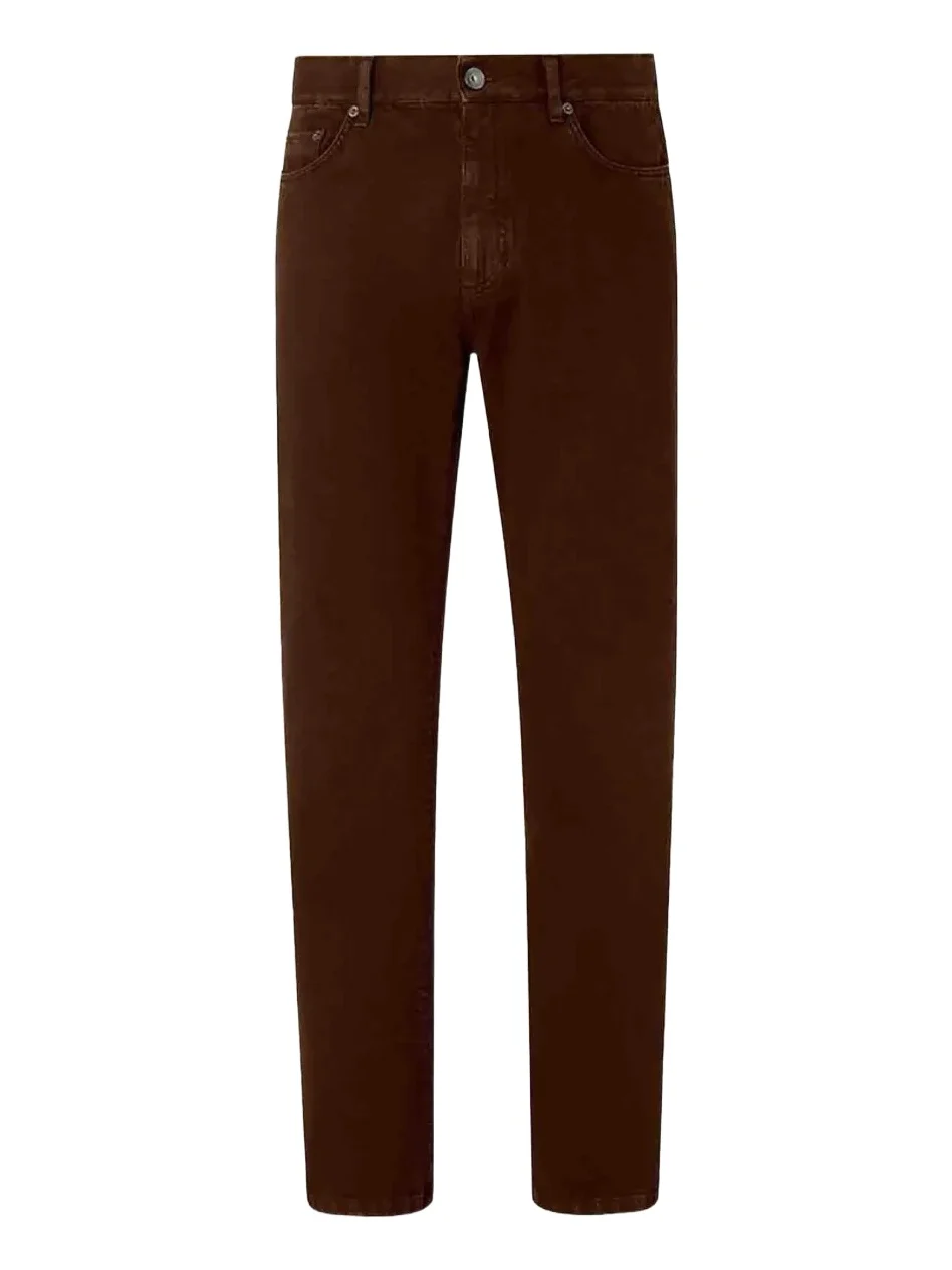 Zegna Men's City Straight Fit Five-Pocket Pants