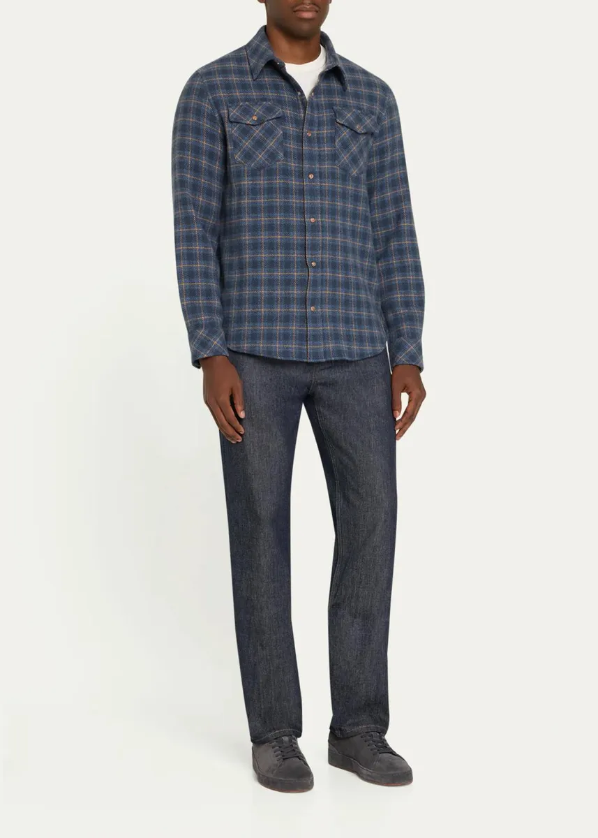 God’s True Cashmere Men's Checked Cashmere Shirt | Thumbnail 2 God’s True Cashmere Men's Checked Cashmere Shirt | Thumbnail 2