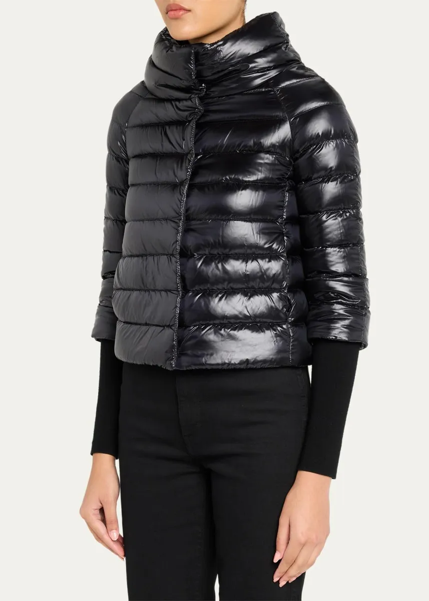 HERNO Iconico Piumino Sofia Water-Resistant Nylon Ultralight Puffer Jacket | Thumbnail 4 HERNO Iconico Piumino Sofia Water-Resistant Nylon Ultralight Puffer Jacket | Thumbnail 4