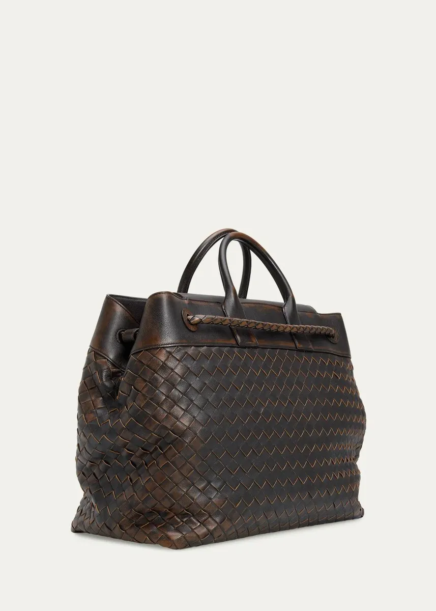 Bottega Veneta Men's Andiamo Voyager Intrecciato Leather Shoulder Bag | Thumbnail 3 Bottega Veneta Men's Andiamo Voyager Intrecciato Leather Shoulder Bag | Thumbnail 3