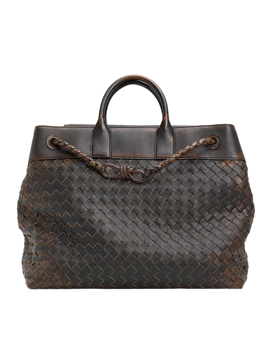 Bottega Veneta Men's Andiamo Voyager Intrecciato Leather Shoulder Bag