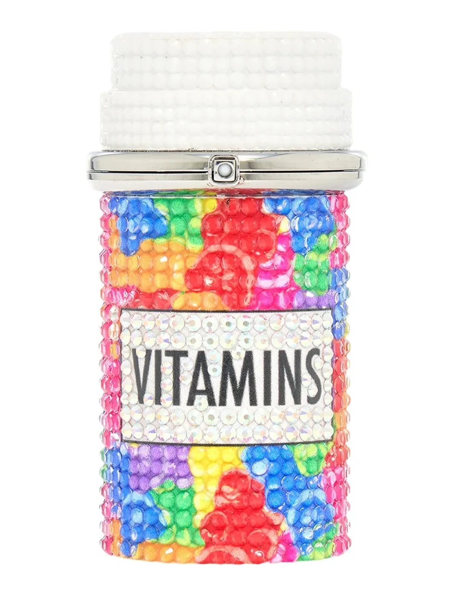Judith Leiber Couture Prescription Bottle Gummy Vitamin Clutch Bag