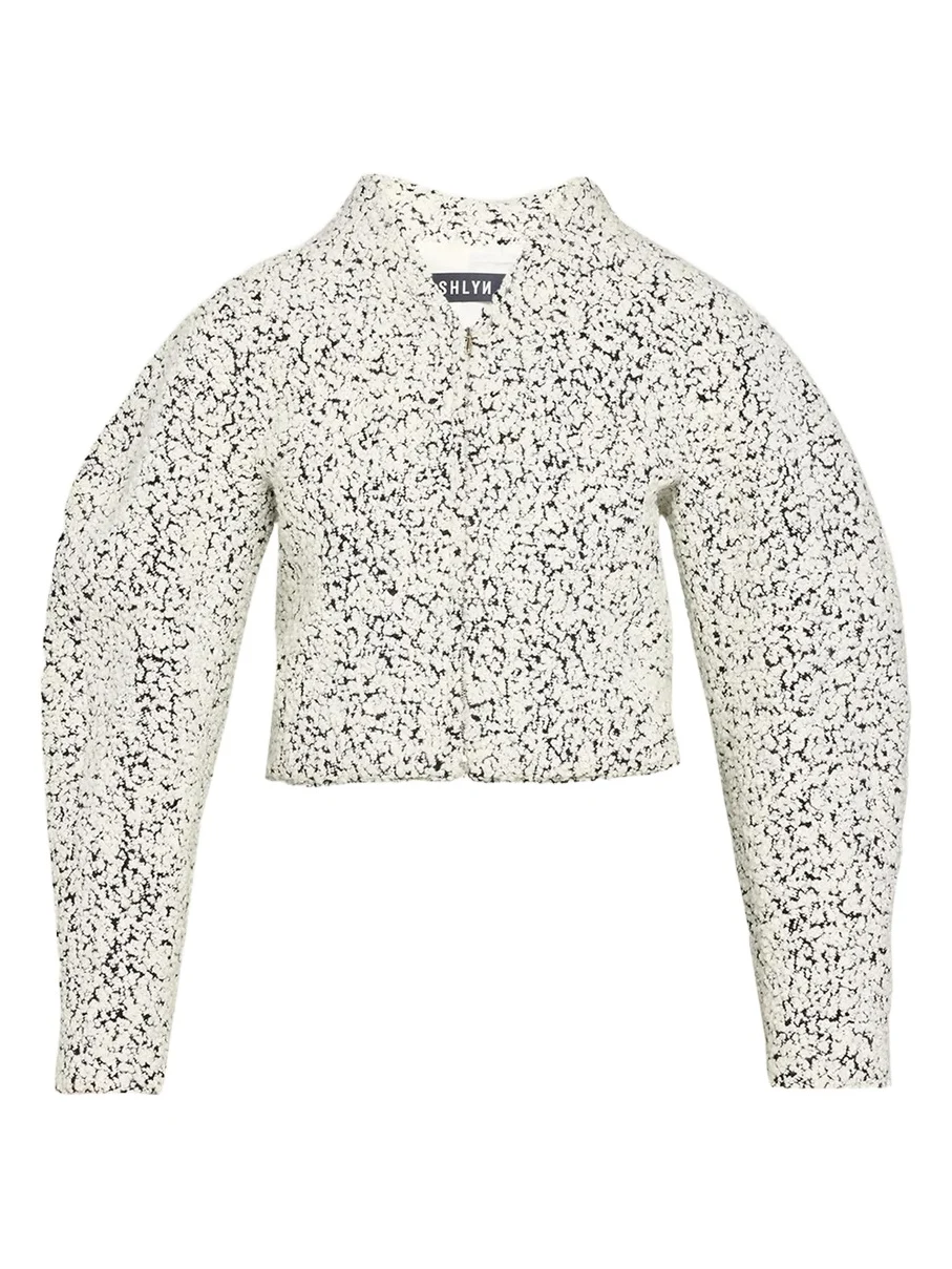 Ashlyn Snowy Boucle High-Low Coat