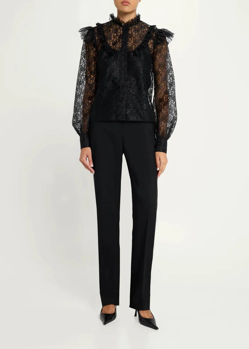 PRABAL GURUNG Floral Lace Sheer Top | Thumbnail 2 PRABAL GURUNG Floral Lace Sheer Top | Thumbnail 2