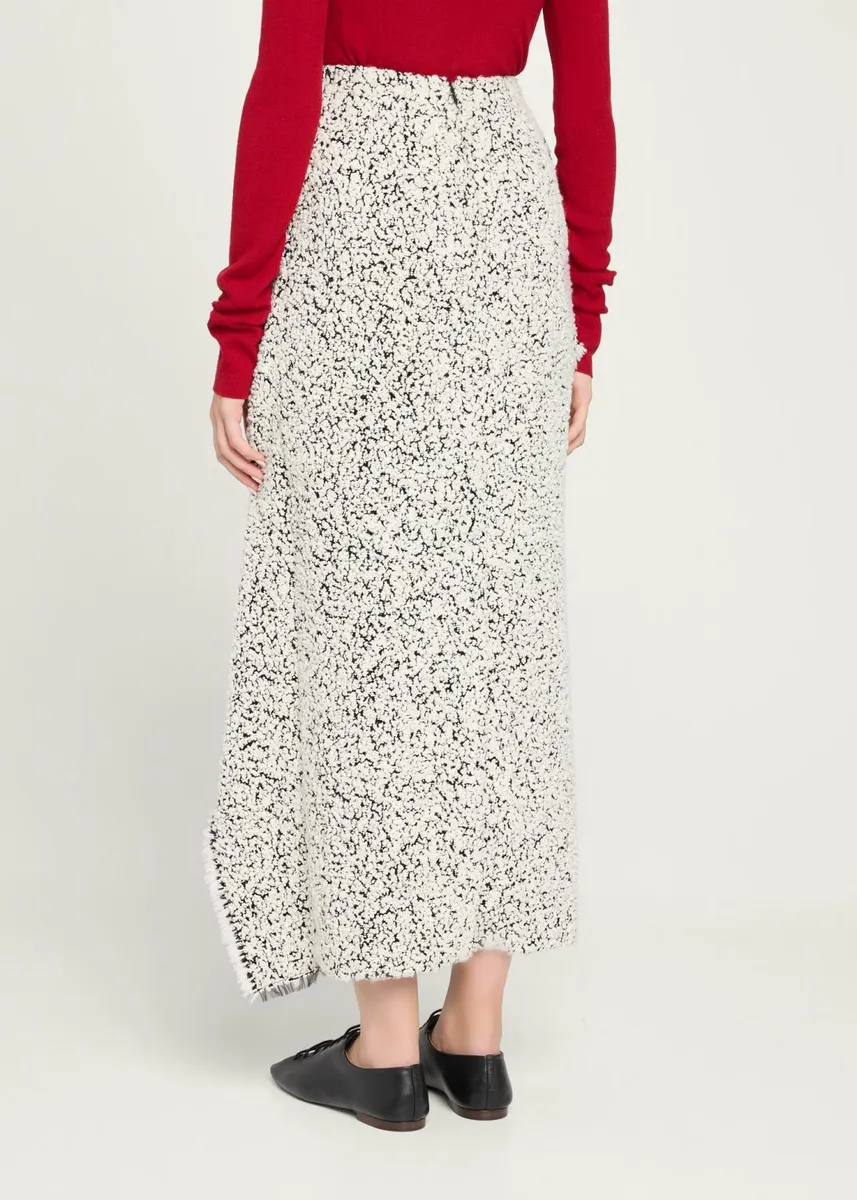Ashlyn Snowy Boucle Asymmetric Peplum Midi Skirt | Thumbnail 3 Ashlyn Snowy Boucle Asymmetric Peplum Midi Skirt | Thumbnail 3