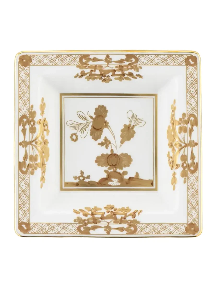 GINORI 1735 Aurum Botanical Square Tray