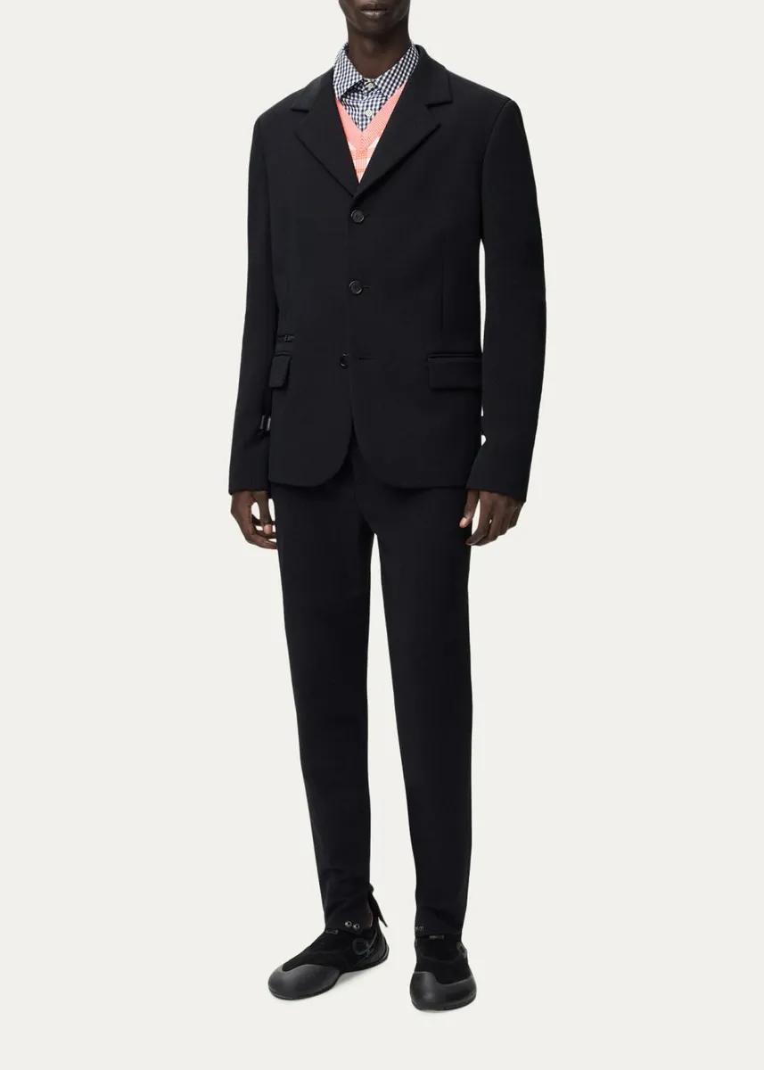 Loewe Men's Zip-Pocket Single-Breasted Sport Jacket | Thumbnail 2 Loewe Men's Zip-Pocket Single-Breasted Sport Jacket | Thumbnail 2