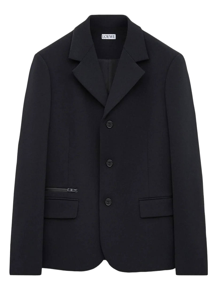 Loewe Men's Zip-Pocket Single-Breasted Sport Jacket