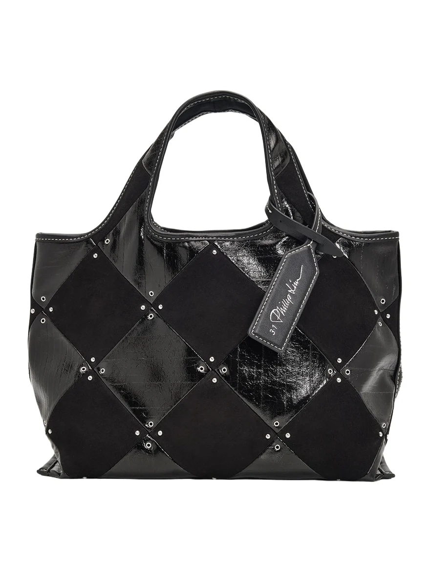 3.1 Phillip Lim Quilted Patchwork Mini Market Tote Bag
