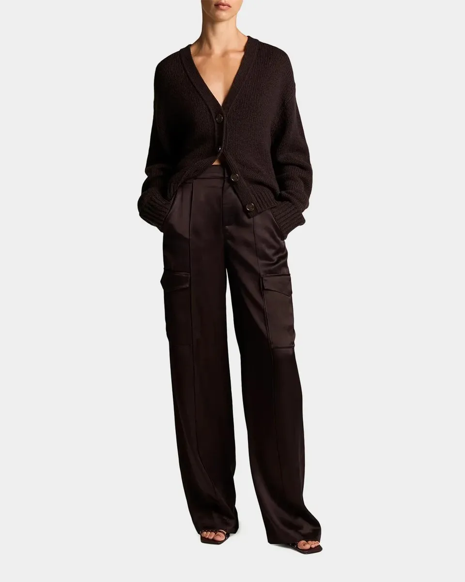 Vince Satin Utility High-Waist Trousers | Thumbnail 2 Vince Satin Utility High-Waist Trousers | Thumbnail 2