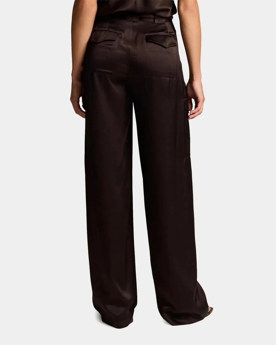 Vince Satin Utility High-Waist Trousers | Thumbnail 3 Vince Satin Utility High-Waist Trousers | Thumbnail 3