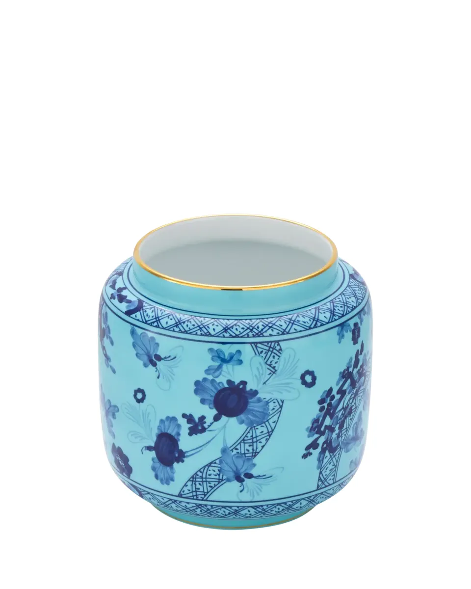 GINORI 1735 Iris Printed Porcelain Candle Holder | Thumbnail 2