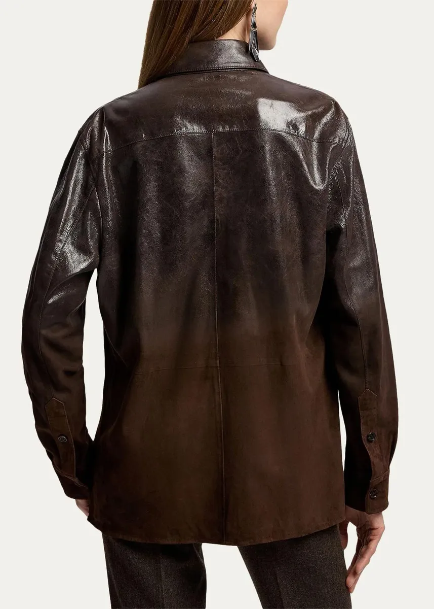 Ralph Lauren Collection Landry Lamb-Suede Shirt | Thumbnail 3