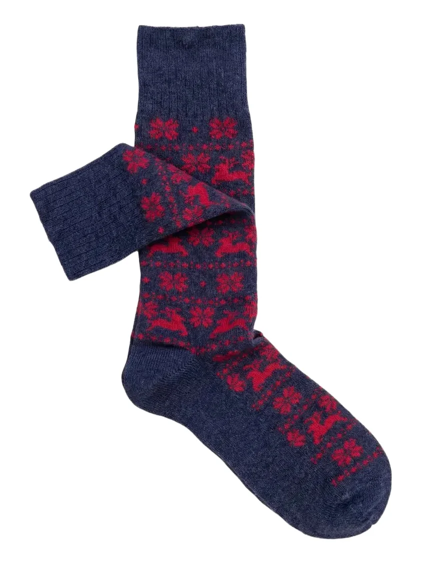 Sozzi Calze Men's Fair Isle Crew Socks