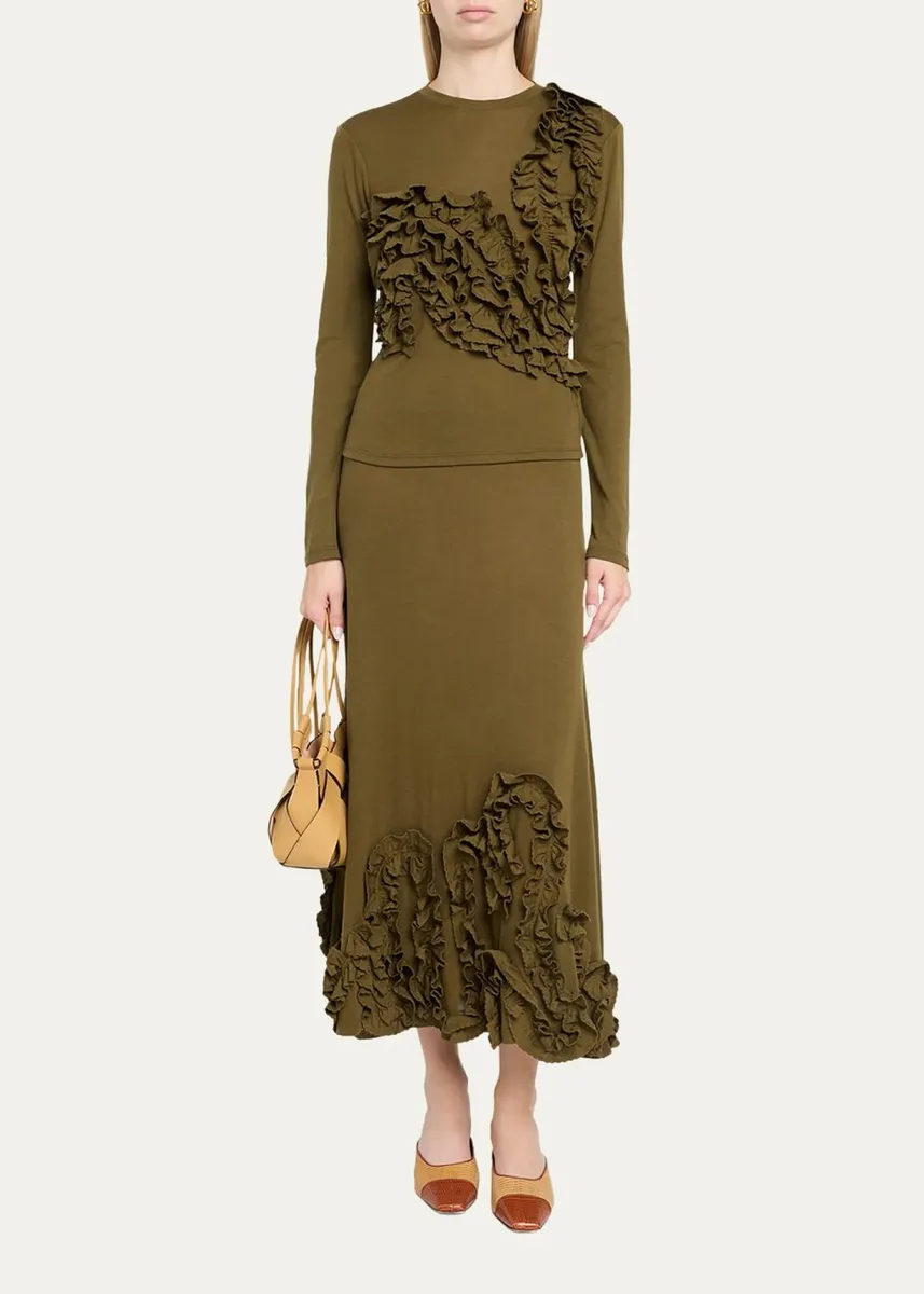 Ulla Johnson Heloise Jersey Wool Midi Skirt | Thumbnail 2