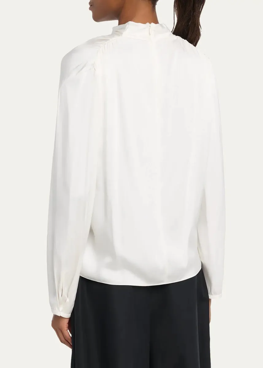 Vince Draped Cowl-Neck Blouse | Thumbnail 3 Vince Draped Cowl-Neck Blouse | Thumbnail 3