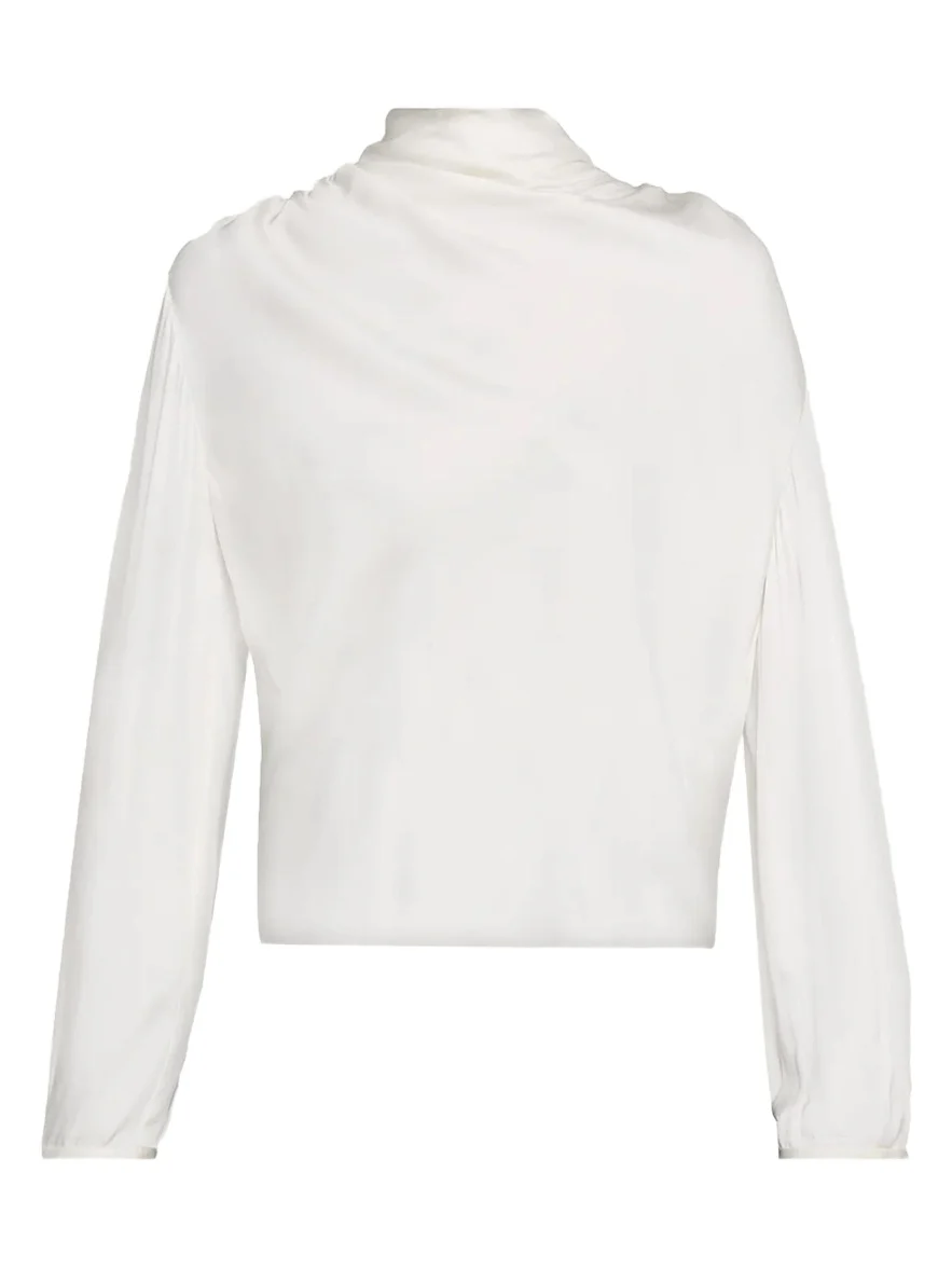 Draped Cowl-Neck Blouse Draped Cowl-Neck Blouse