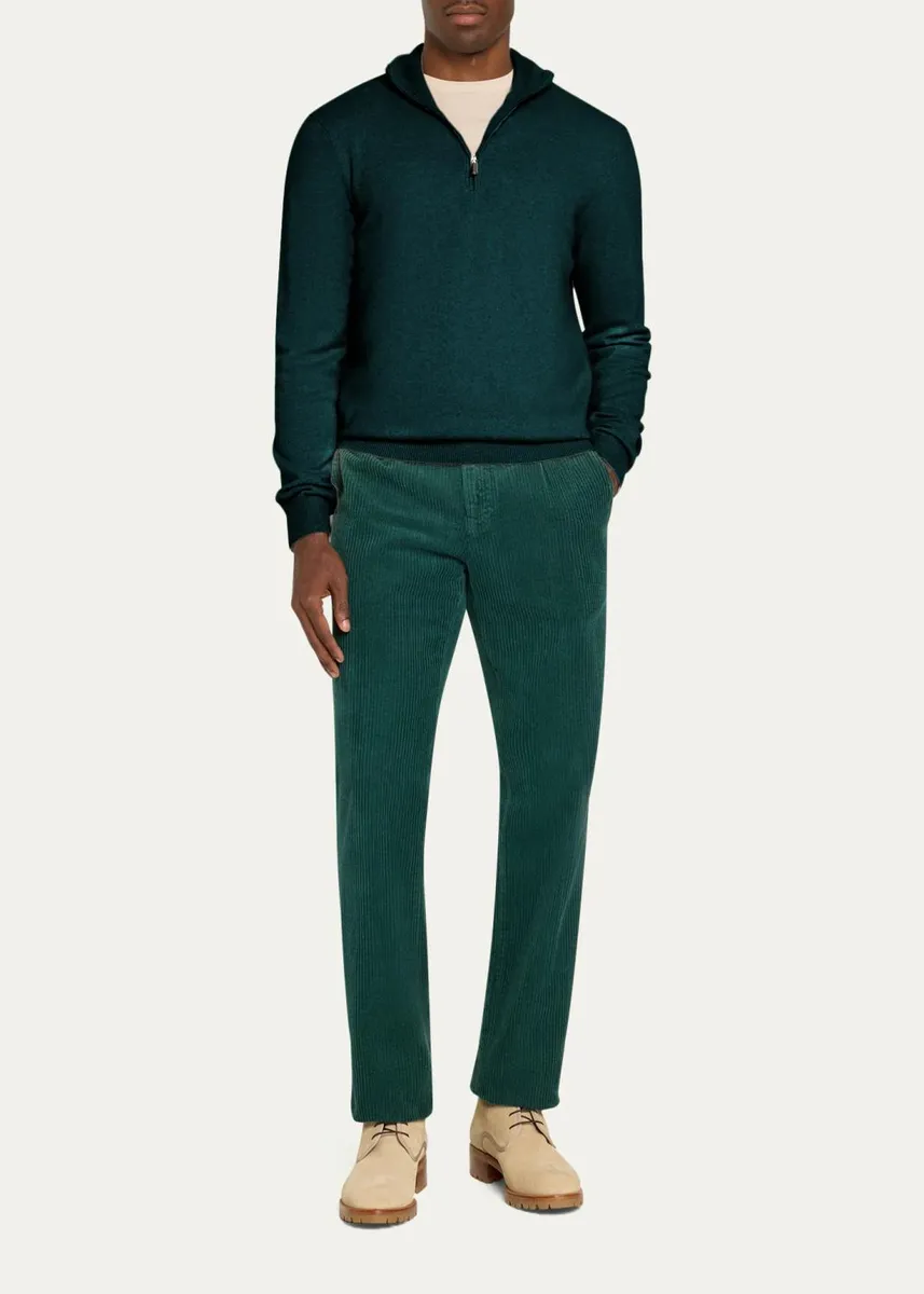 Massimo Alba Men's Cashmere Half-Zip Sweater | Thumbnail 2 Massimo Alba Men's Cashmere Half-Zip Sweater | Thumbnail 2