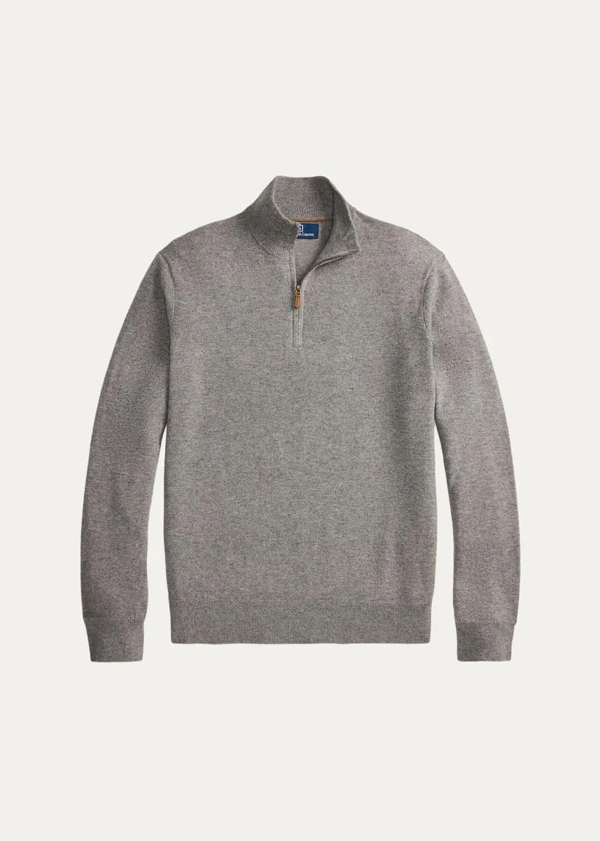 Cesare Attolini Men's Cashmere Half-Zip Sweater | Thumbnail 6 Cesare Attolini Men's Cashmere Half-Zip Sweater | Thumbnail 6
