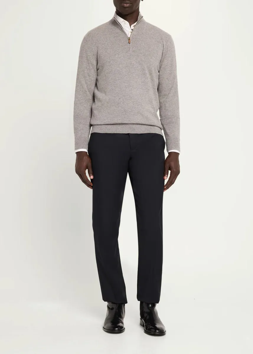 Cesare Attolini Men's Cashmere Half-Zip Sweater | Thumbnail 7 Cesare Attolini Men's Cashmere Half-Zip Sweater | Thumbnail 7