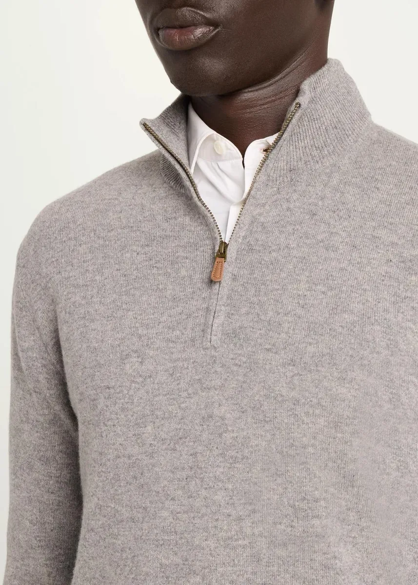 Cesare Attolini Men's Cashmere Half-Zip Sweater | Thumbnail 10 Cesare Attolini Men's Cashmere Half-Zip Sweater | Thumbnail 10