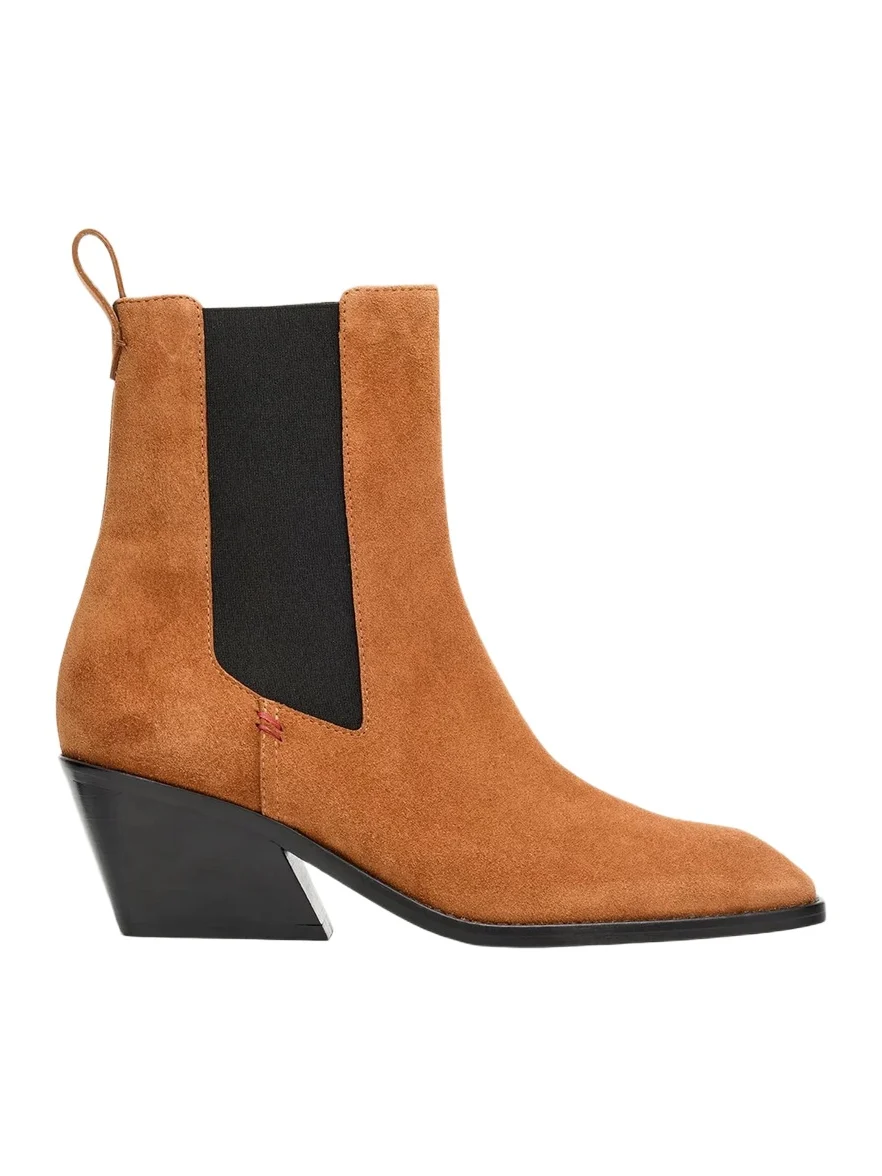 NODALETO 65mm Suede Chelsea Booties