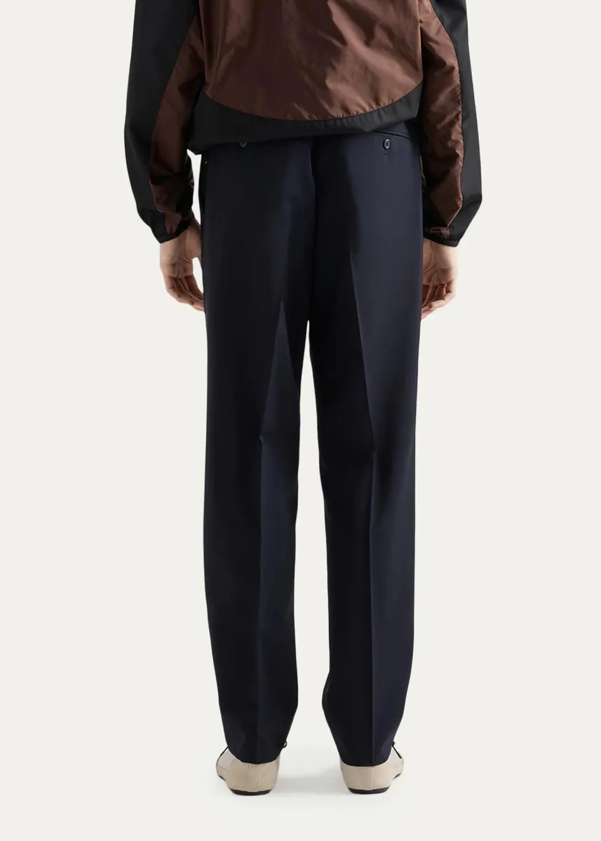 Prada Men's Mohair Comfort Straight-Leg Pants | Thumbnail 3 Prada Men's Mohair Comfort Straight-Leg Pants | Thumbnail 3