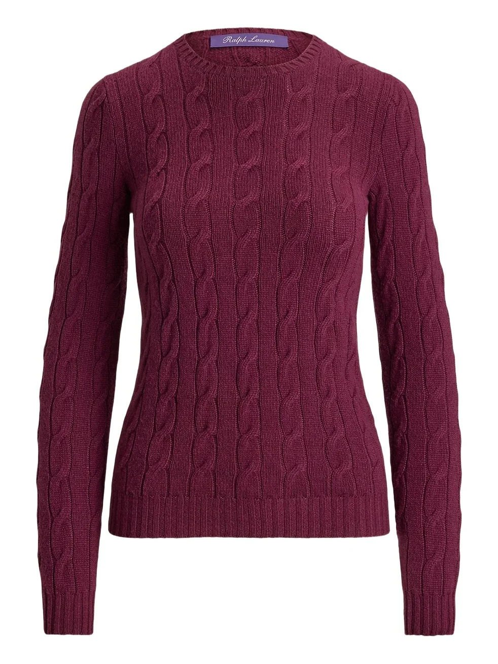 Ralph Lauren Collection Cable-Knit Cashmere Crewneck Sweater