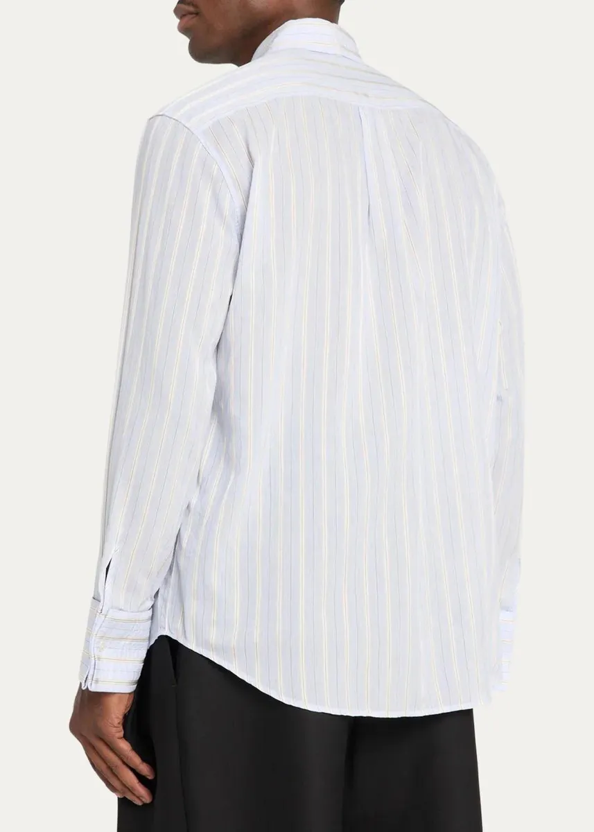 PUBLIC SCHOOL NEW YORK Men's Pinstripe Everything is Now Button-Front Shirt | Thumbnail 3 PUBLIC SCHOOL NEW YORK Men's Pinstripe Everything is Now Button-Front Shirt | Thumbnail 3
