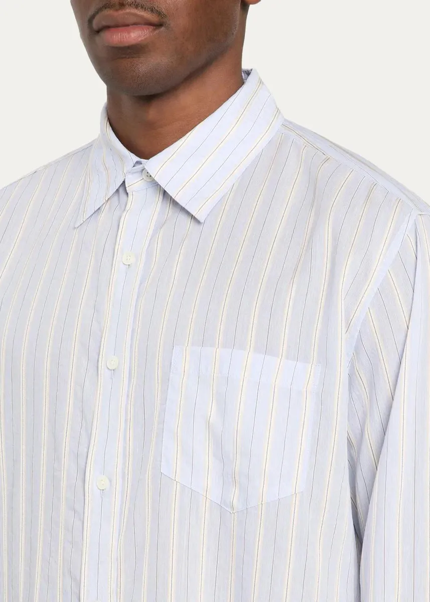 PUBLIC SCHOOL NEW YORK Men's Pinstripe Everything is Now Button-Front Shirt | Thumbnail 5 PUBLIC SCHOOL NEW YORK Men's Pinstripe Everything is Now Button-Front Shirt | Thumbnail 5