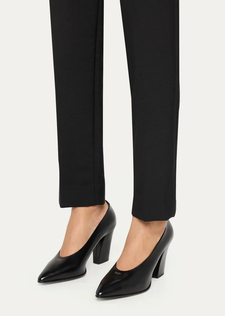 Prada 85mm Leather Block-Heel Pumps | Thumbnail 2 Prada 85mm Leather Block-Heel Pumps | Thumbnail 2