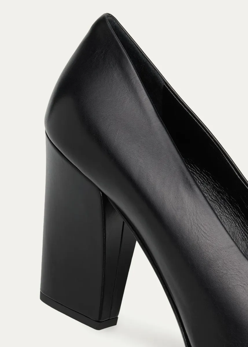 Prada 85mm Leather Block-Heel Pumps | Thumbnail 5 Prada 85mm Leather Block-Heel Pumps | Thumbnail 5
