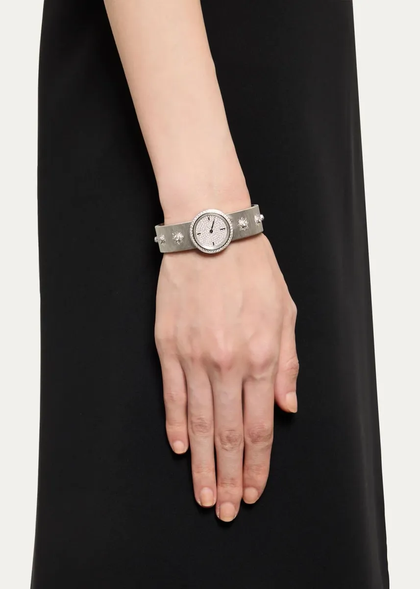 Buccellati Macri Classica Diams Diams 18K White Gold Watch with Diamonds, 24mm | Thumbnail 2