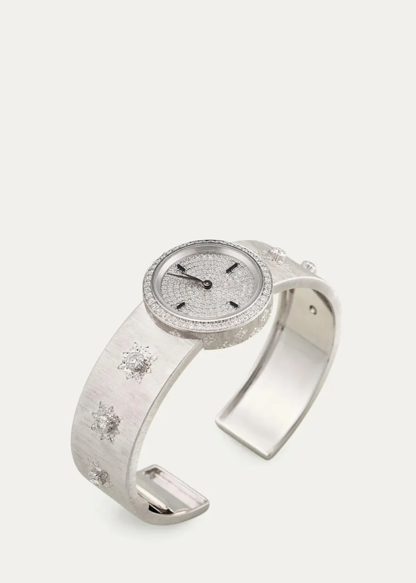 Buccellati Macri Classica Diams Diams 18K White Gold Watch with Diamonds, 24mm | Thumbnail 3