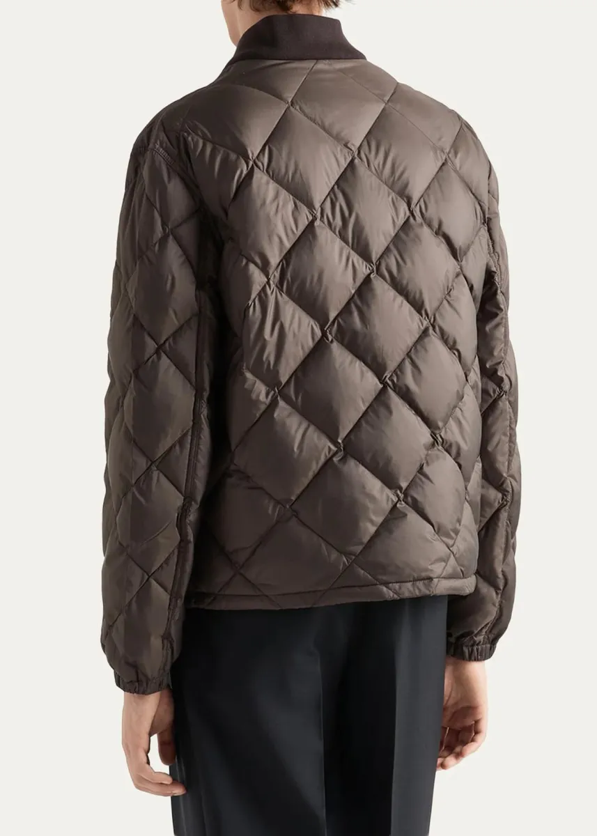 Prada Men's Quilted Bomber Jacket | Thumbnail 3